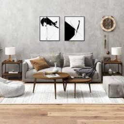 Berkfield Home Side Tables 2 pcs Brown Oak 40x40x40 cm Engineered Wood - Size: 40 x 40 x 40 cm