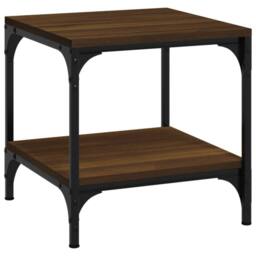 Berkfield Home Side Tables 2 pcs Brown Oak 40x40x40 cm Engineered Wood - Size: 40 x 40 x 40 cm - thumbnail 5