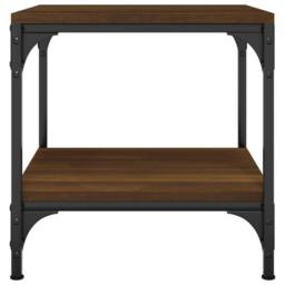 Berkfield Home Side Tables 2 pcs Brown Oak 40x40x40 cm Engineered Wood - Size: 40 x 40 x 40 cm - thumbnail 6