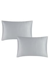 Catherine Lansfield 'Silky Soft Satin' Standard Pillowcase Pair in Silver - Size: Standard Pillow Case - thumbnail 2