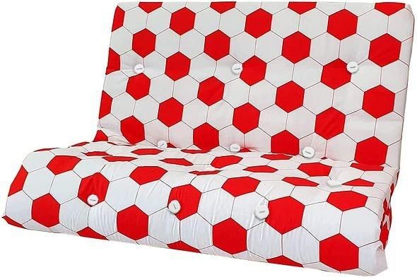 Rest Relax Fibre Foam Filled, Futon Replacement Mattress, Football Red - Size: Double - image 1
