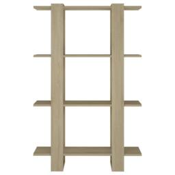 Berkfield Home Book Cabinet/Room Divider Sonoma Oak 80x30x123.5 cm in Light Oak - thumbnail 5