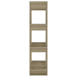 Berkfield Home Book Cabinet/Room Divider Sonoma Oak 80x30x123.5 cm in Light Oak - thumbnail 6