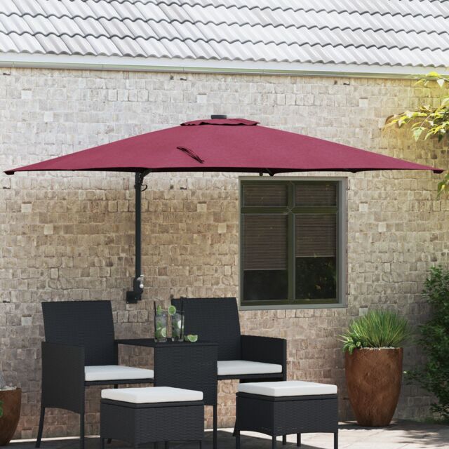 Berkfield Home Garden Parasol Bordeaux red 248, 5 x 247, 5 x 119 cm Fabric - image 1