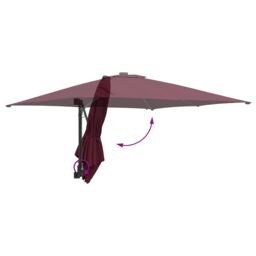 Berkfield Home Garden Parasol Bordeaux red 248, 5 x 247, 5 x 119 cm Fabric - thumbnail 8