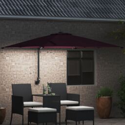 Berkfield Home Garden Parasol Bordeaux red 248, 5 x 247, 5 x 119 cm Fabric - thumbnail 3