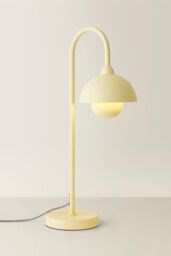 ValueLights Tilly Pastel Arched Dome Shade Metal Table Lamp in Yellow - thumbnail 3