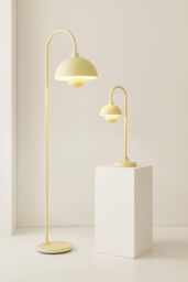 ValueLights Tilly Pastel Arched Dome Shade Metal Table Lamp in Yellow - thumbnail 8