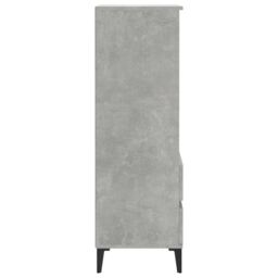 Berkfield Home Highboard Concrete Grey 40x36x110 cm Engineered Wood - Size: 40 x 36 x 110 cm - thumbnail 5
