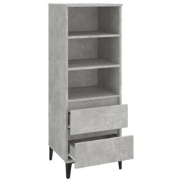Berkfield Home Highboard Concrete Grey 40x36x110 cm Engineered Wood - Size: 40 x 36 x 110 cm - thumbnail 4