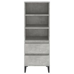 Berkfield Home Highboard Concrete Grey 40x36x110 cm Engineered Wood - Size: 40 x 36 x 110 cm - thumbnail 3