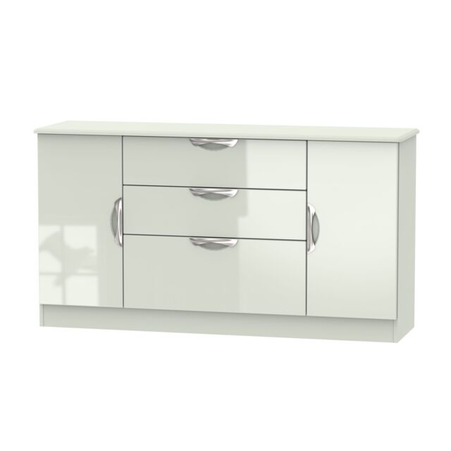 Ready Assembled 2 U Holborn Wide 2 Door 3 Drawer Unit (Ready Assembled) in Taupe - image 1