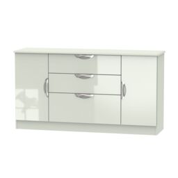 Ready Assembled 2 U Holborn Wide 2 Door 3 Drawer Unit (Ready Assembled) in Taupe - thumbnail 2