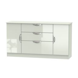 Ready Assembled 2 U Holborn Wide 2 Door 3 Drawer Unit (Ready Assembled) in Taupe - thumbnail 1