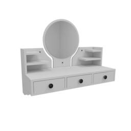 Destina Home Cosmo Makeup Vanity Table with Mirror in White - Size: 1 Pack - thumbnail 1