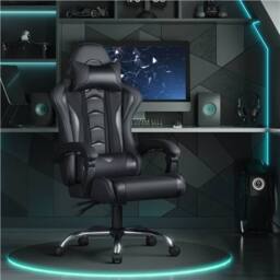 KORVIXA Ergonomic Gaming Chair Reclining in Black - Size: 100 cm x 100 cm - thumbnail 3