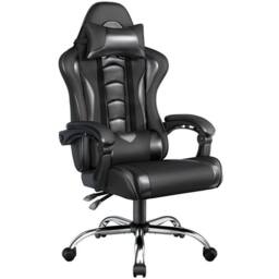 KORVIXA Ergonomic Gaming Chair Reclining in Black - Size: 100 cm x 100 cm