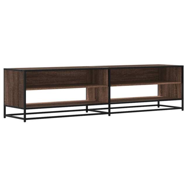 Berkfield Home TV Cabinet Brown Oak 180.5x40x46 cm Engineered Wood - image 1
