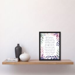 "Artery8 Wall Art Print Love Your Enemies Violet Sermon on the Mount Jesus Bible Framed Art in Purple - Size: W12"" x H16""" - thumbnail 4