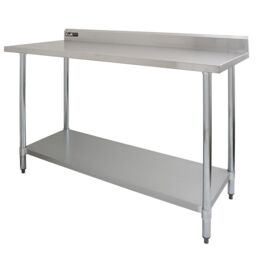 Monstershop 5ft Catering Bench With Double Over-Shelf in Silver - thumbnail 5