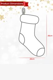 Neel Blue Christmas Stocking Pet Paw Design Velvet Hanging Santa Sack for Xmas Gifts Decorations in Beige - thumbnail 2