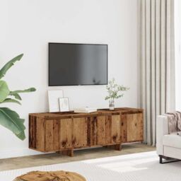 Berkfield Home TV Cabinet Old Wood 120x30x40.5 cm Engineered Wood in Brown - thumbnail 3