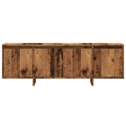 Berkfield Home TV Cabinet Old Wood 120x30x40.5 cm Engineered Wood in Brown - thumbnail 4