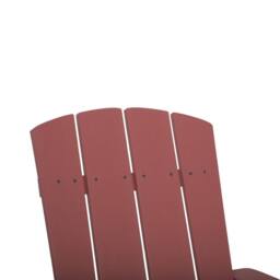 Wyld and Coco Red Wood-Effect Garden Lounge Chair with Footstool - thumbnail 8
