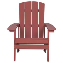 Wyld and Coco Red Wood-Effect Garden Lounge Chair with Footstool - thumbnail 5
