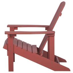 Wyld and Coco Red Wood-Effect Garden Lounge Chair with Footstool - thumbnail 6