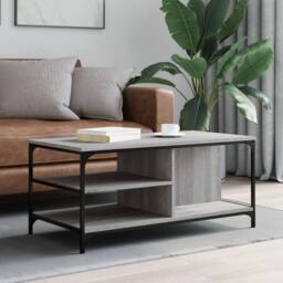 Berkfield Home Coffee Table Grey Sonoma 100x50x45 cm Engineered Wood - Size: 100 x 50 x 45 cm - thumbnail 2