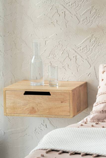 MH London Evo Solid Wood Nightstand Bedside Table for Bedroom in Natural - image 1