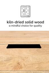 MH London Evo Solid Wood Nightstand Bedside Table for Bedroom in Natural - thumbnail 6