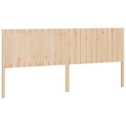 Berkfield Home Bed Headboard 205.5x4x100 cm Solid Wood Pine in Natural - thumbnail 1