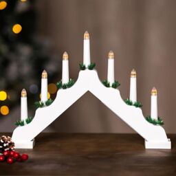Marco Paul Christmas Candle Bridge Traditional LED Flameless Candles in White - thumbnail 1