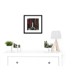 Artery8 Giorgio de Chirico I progetti della fanciulla 8X8 Inch Square Wooden Framed Wall Art Print Picture with Mount in Black - thumbnail 2
