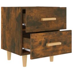 Berkfield Home Bed Cabinets 2 pcs Smoked Oak 40x35x47.5 cm in Brown - thumbnail 5