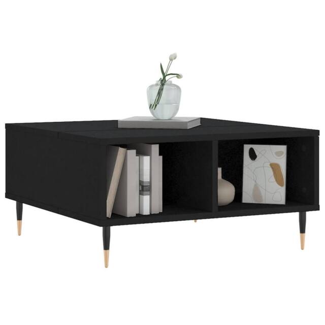 Berkfield Home Decorative Coffee Table Black 60x60x30 cm Engineered Wood - Size: 60 x 60 x 30 cm - image 1