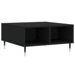 Berkfield Home Decorative Coffee Table Black 60x60x30 cm Engineered Wood - Size: 60 x 60 x 30 cm - thumbnail 3