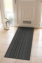 JVL Arona Machine Washable Latex Backed Runner Doormat 57x150cm, Black - Size: 50 cm x 150 cm - thumbnail 2