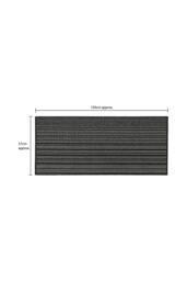 JVL Arona Machine Washable Latex Backed Runner Doormat 57x150cm, Black - Size: 50 cm x 150 cm - thumbnail 5