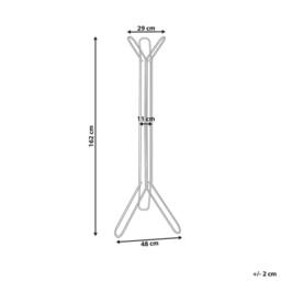 Wyld and Coco Black Iron Coat Rack - Minimalist Hall Stand W48 x D48 x H162cm - thumbnail 4