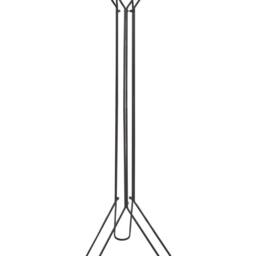 Wyld and Coco Black Iron Coat Rack - Minimalist Hall Stand W48 x D48 x H162cm - thumbnail 2