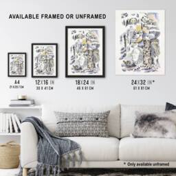 "Artery8 Ghosts Design for Urne Buriall Book Nash Wall Art Poster Print - Size: W24"" x H32""" - thumbnail 3