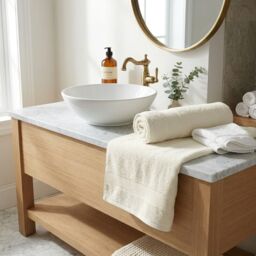 Allure Bath Fashions Luxury Zero Twist Egyptian Cotton Towels in Cream - thumbnail 3