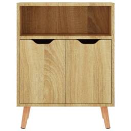 Berkfield Home Sideboard Sonoma Oak 60x30x72 cm Engineered Wood in Brown - Size: 60 x 30 x 72 cm - thumbnail 3