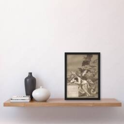 Artery8 Francisco Goya The Sleep of Reason Produces Monsters Framed Art Print in Grey - Size: A4 - thumbnail 2