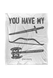 Warner Brothers Lord Of The Rings Officially Licensed Silky Touch Super Soft Throw Blanket 152 x 127 cm in White - thumbnail 1