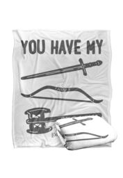 Warner Brothers Lord Of The Rings Officially Licensed Silky Touch Super Soft Throw Blanket 152 x 127 cm in White - thumbnail 2