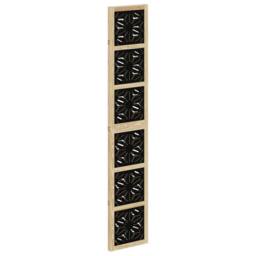Berkfield Home Room Divider 3 Panels Brown & Black Solid Wood Paulownia - thumbnail 5